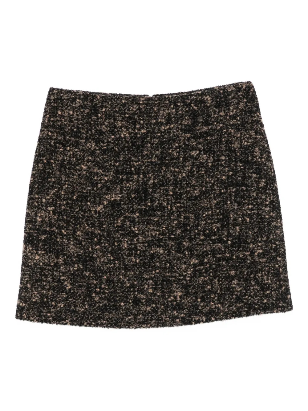 Blazé Milano Coci Wool-blend Tweed Miniskirt In Brown