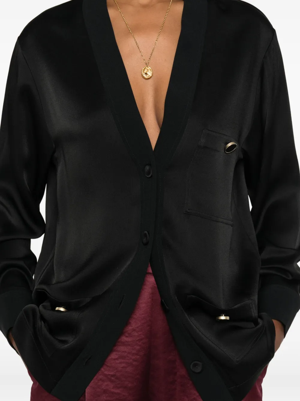 Forte Forte Button-up Fitted Jacket In Black