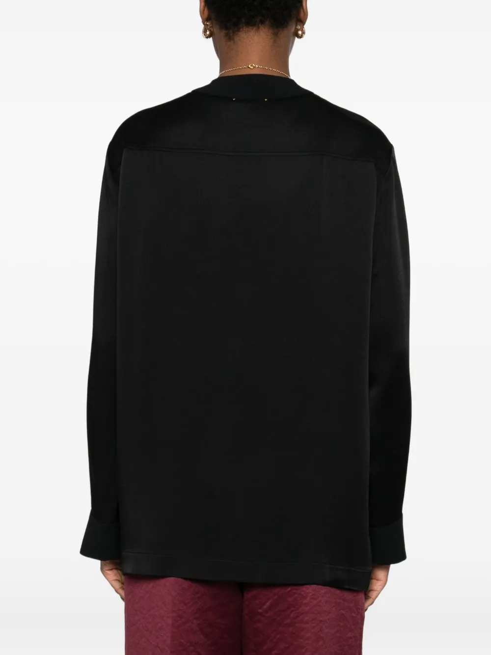 Forte Forte Button-up Fitted Jacket In Black
