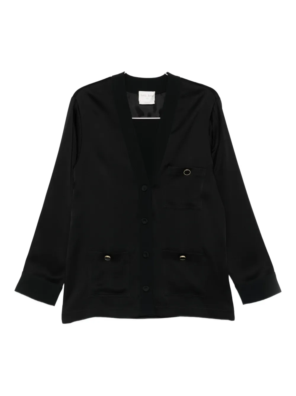 Forte Forte Button-up Fitted Jacket In Black
