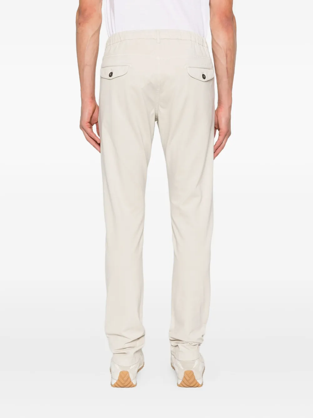 Eleventy Broek met trekkoordtaille Beige