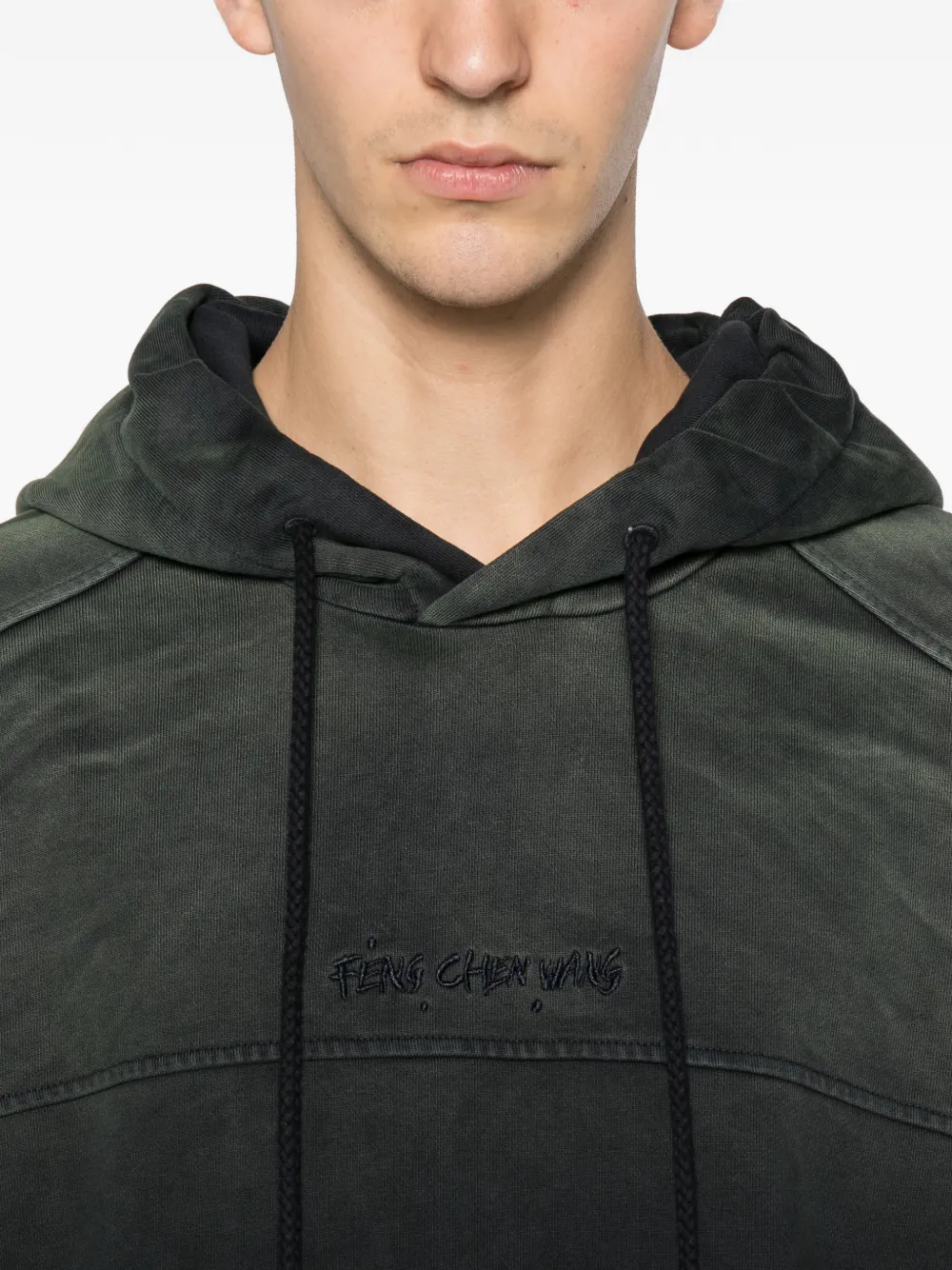 Feng Chen Wang Ombre Hoodie In Gray
