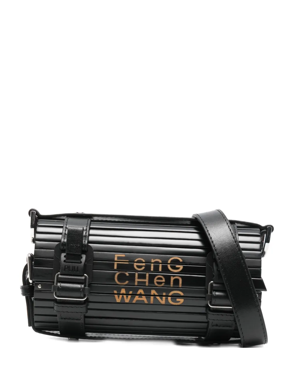 Feng Chen Wang Cylindrical Bamboo Shoulder Bag In Black