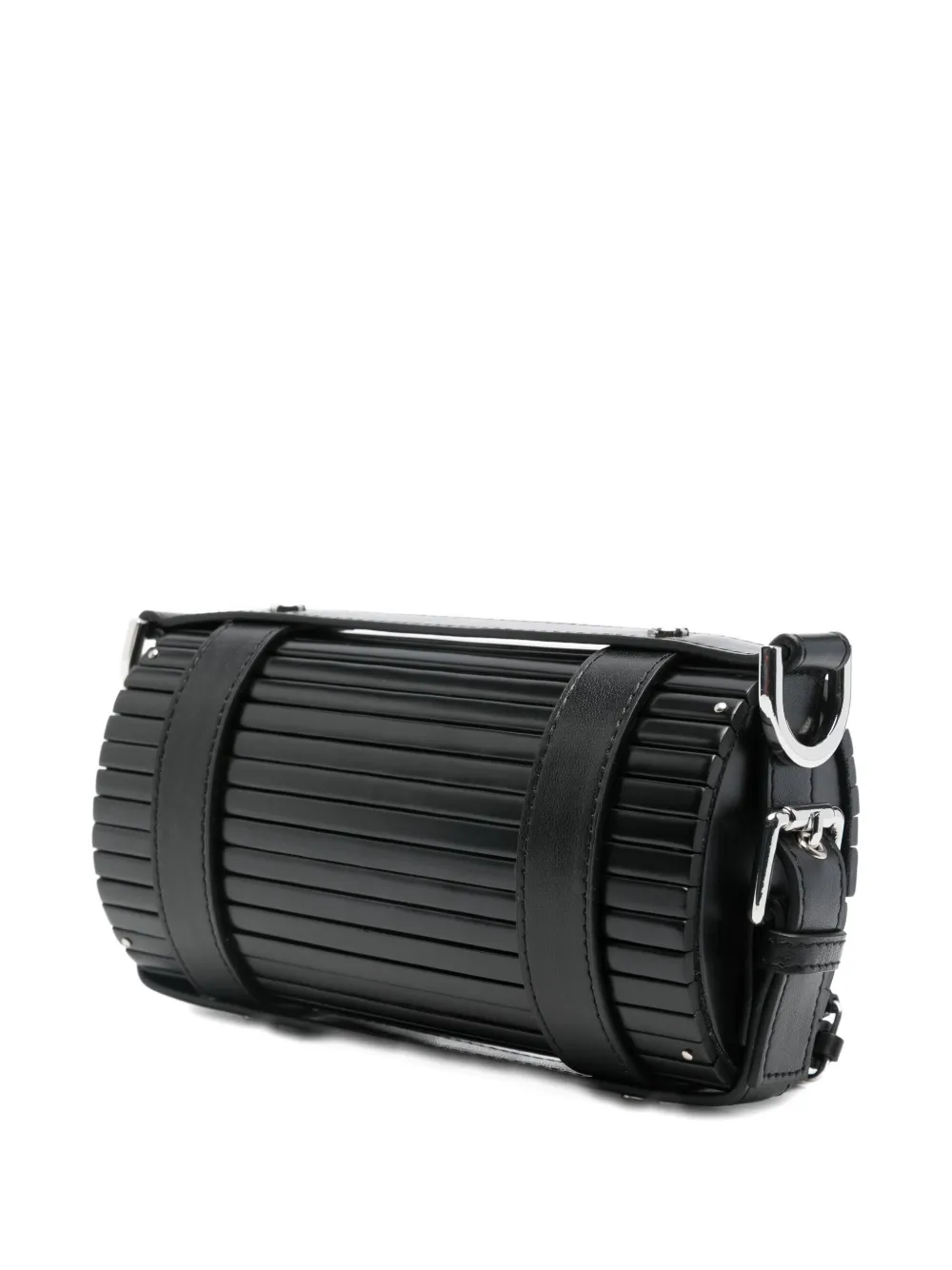 Feng Chen Wang Cylindrical Bamboo Shoulder Bag In Black