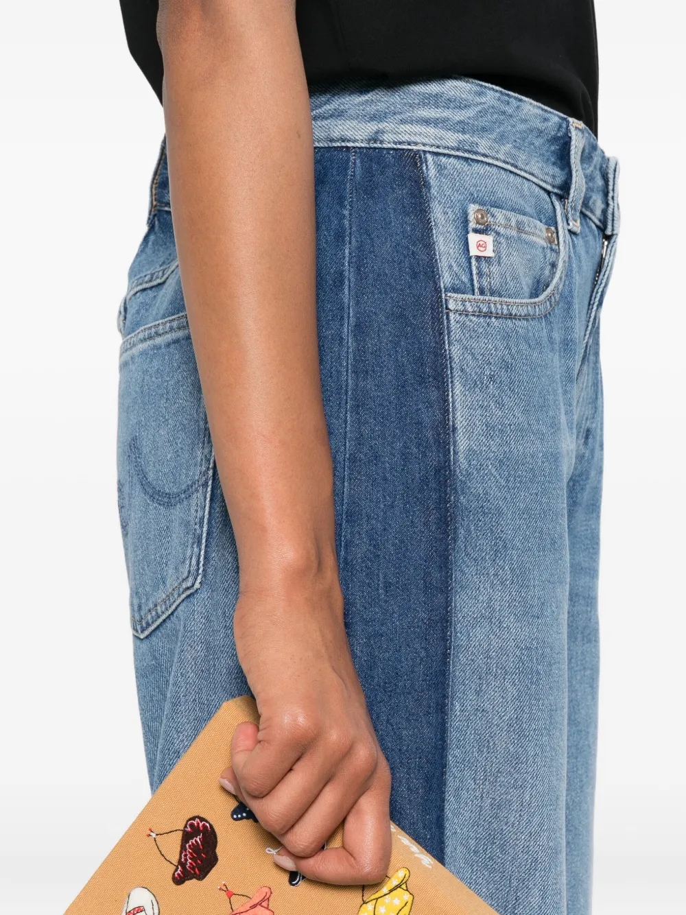 AG Jeans Tweekleurige jeans met vlakken LCRO BLUE
