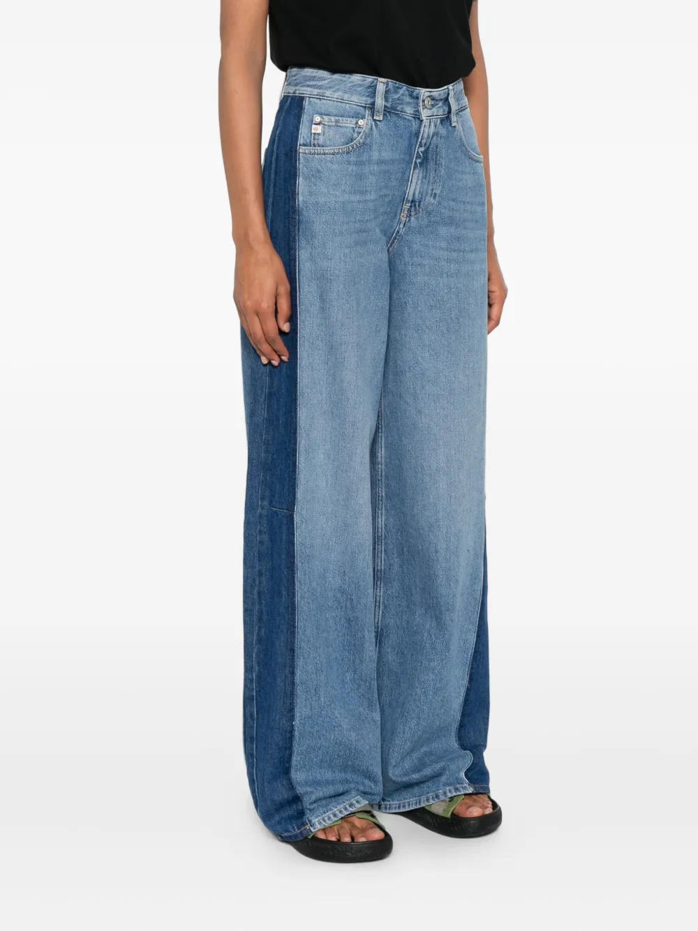 AG Jeans Tweekleurige jeans met vlakken LCRO BLUE