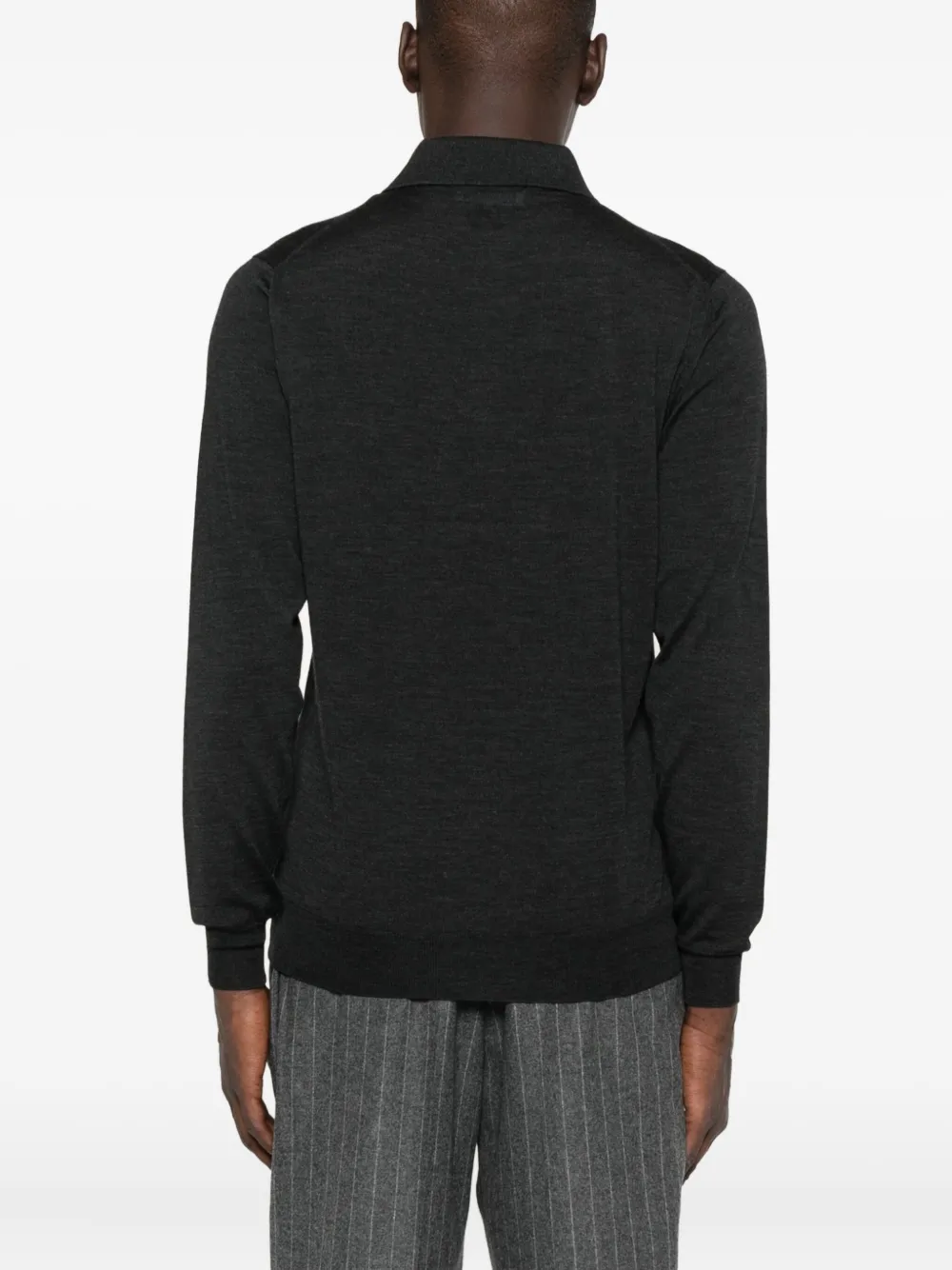 Lardini long-sleeve polo shirt Grijs
