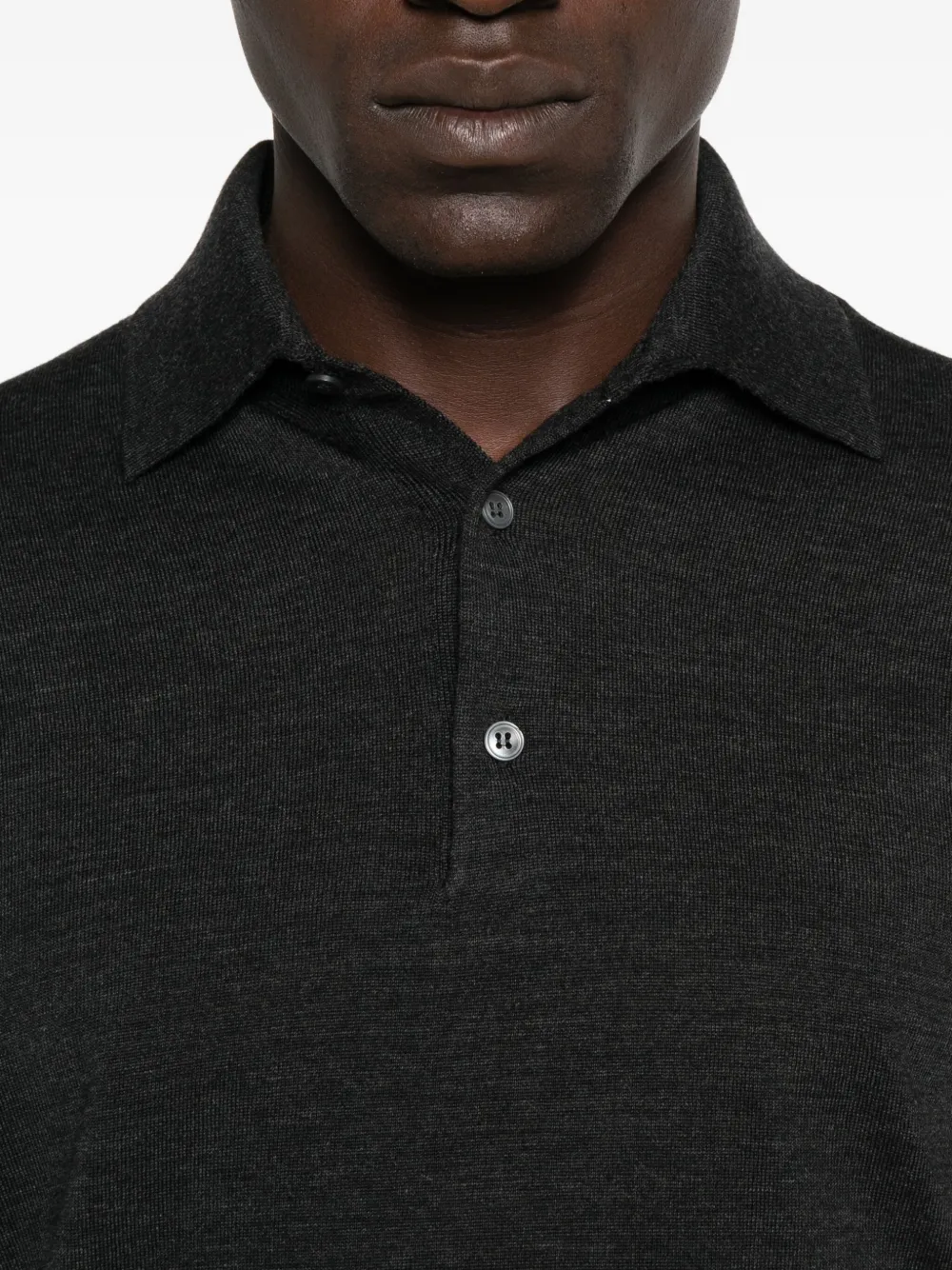 Lardini long-sleeve polo shirt Grijs