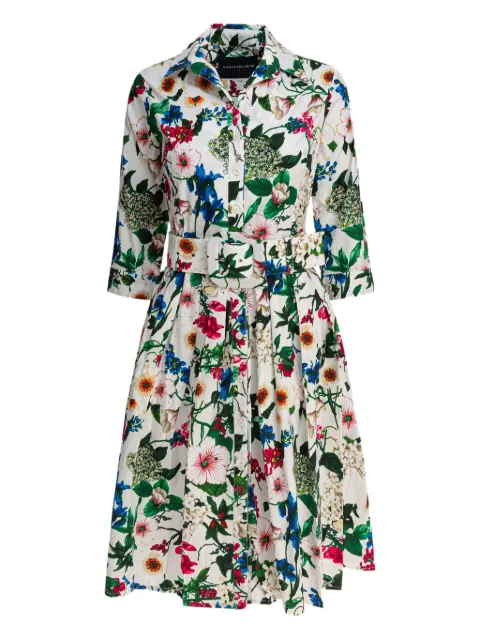 Samantha Sung Audrey floral belted shirt midi dress