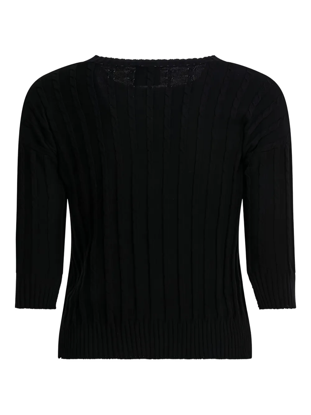RAKKI cable-knit half-sleeve sweater | Knitted Sweaters | Image 2
