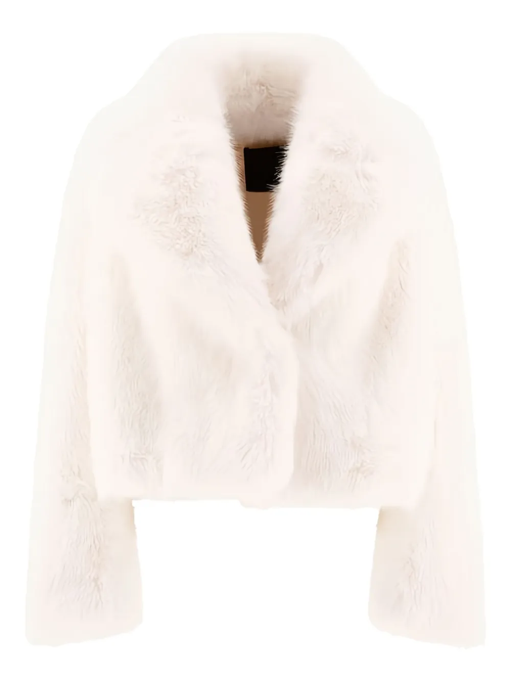 B&B COUTURE faux-fur wide-collar coat | White | Image 1