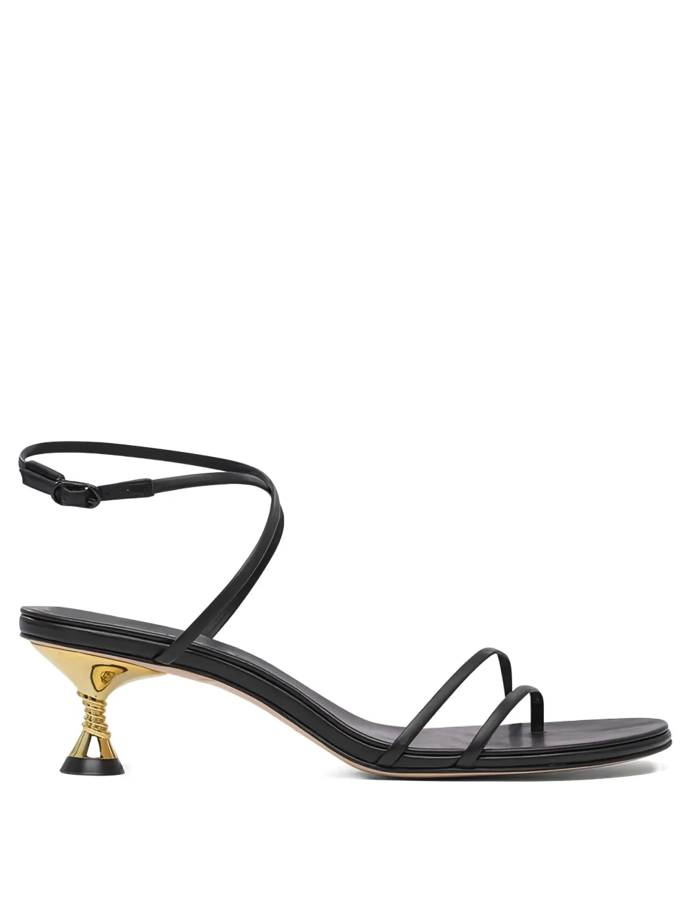 Studio Amelia 50mm helix-shaped heel sandals Black