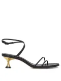 Studio Amelia 50mm helix-shaped heel sandals - Black