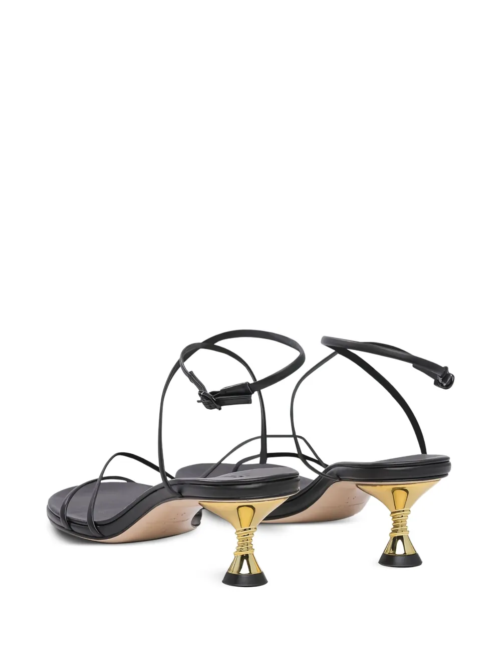 Studio Amelia 50 mm sandalen met spiraalvormige hak Zwart