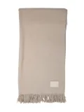 Agnona fringed wool scarf - Neutrals