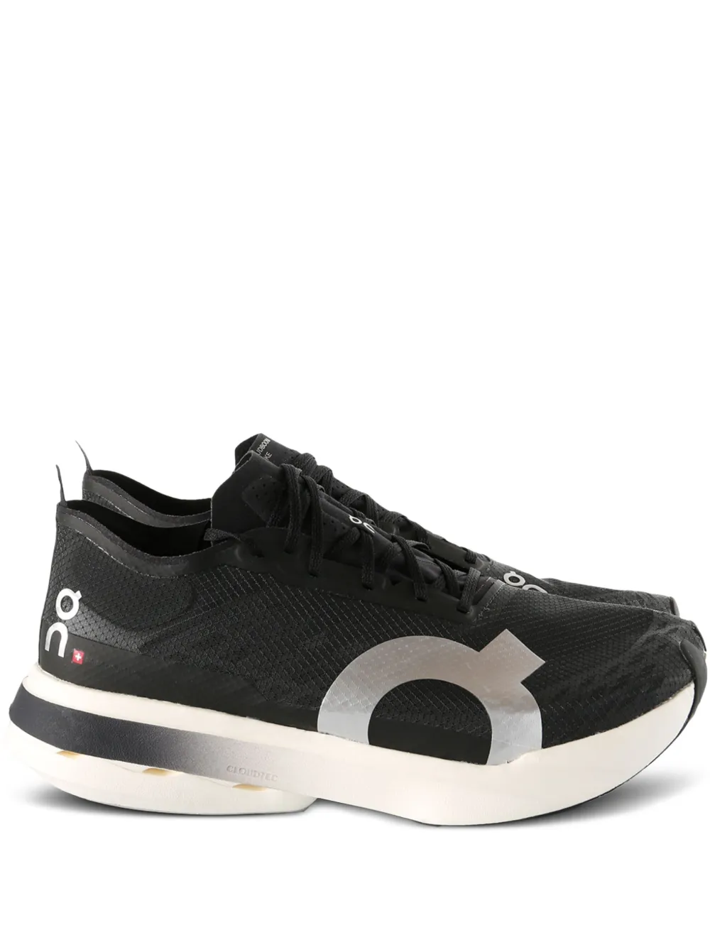 On Running low-top lace-up sneakers Black