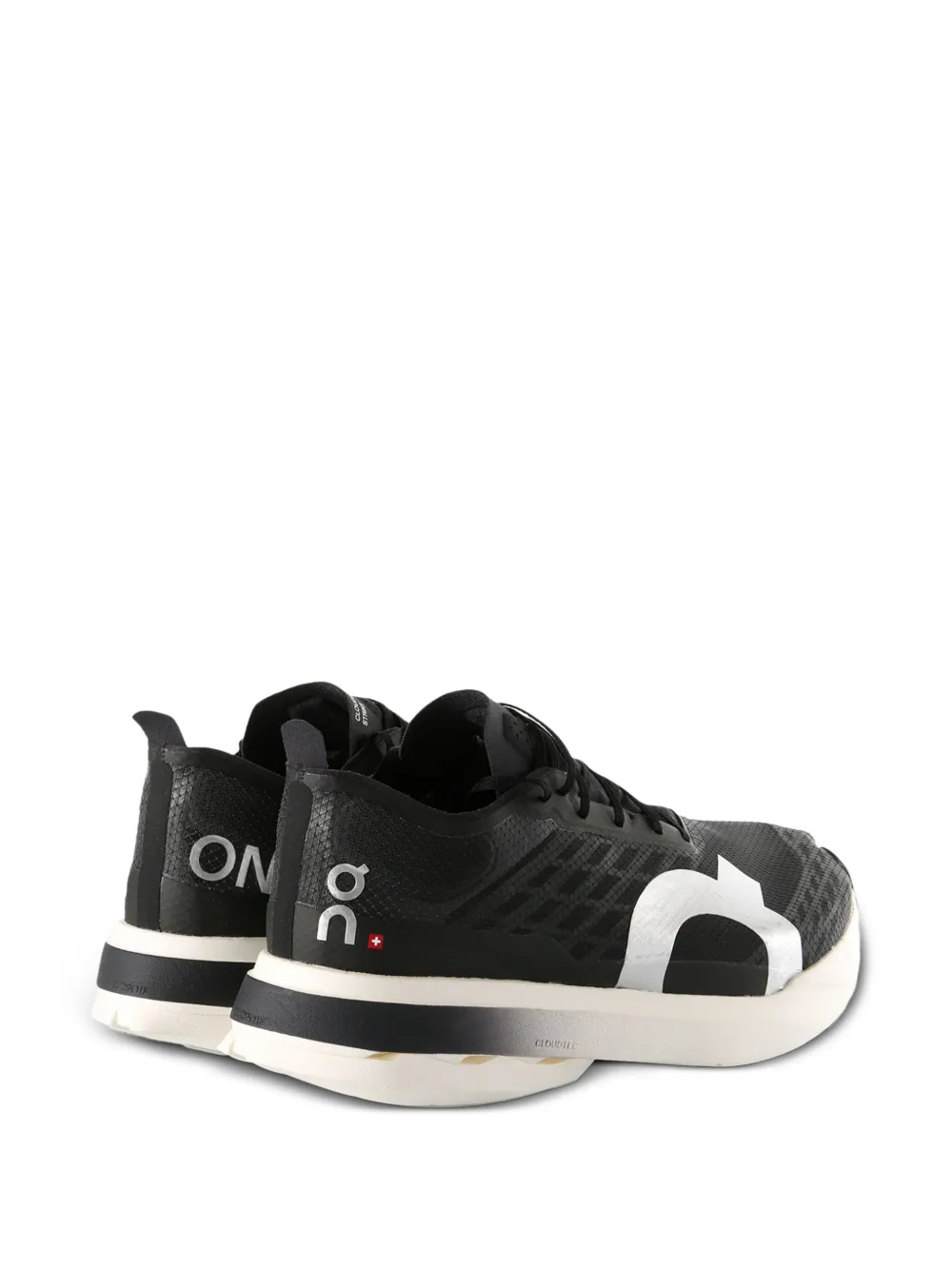 On Running low-top lace-up sneakers Black