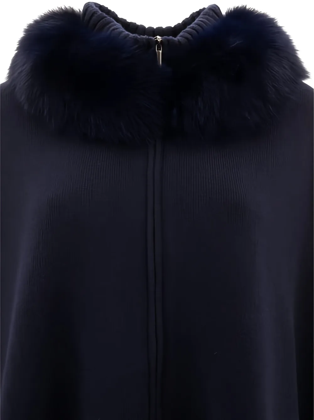 Giovi Wool And Cashmere Poncho Coats Blue In Blue