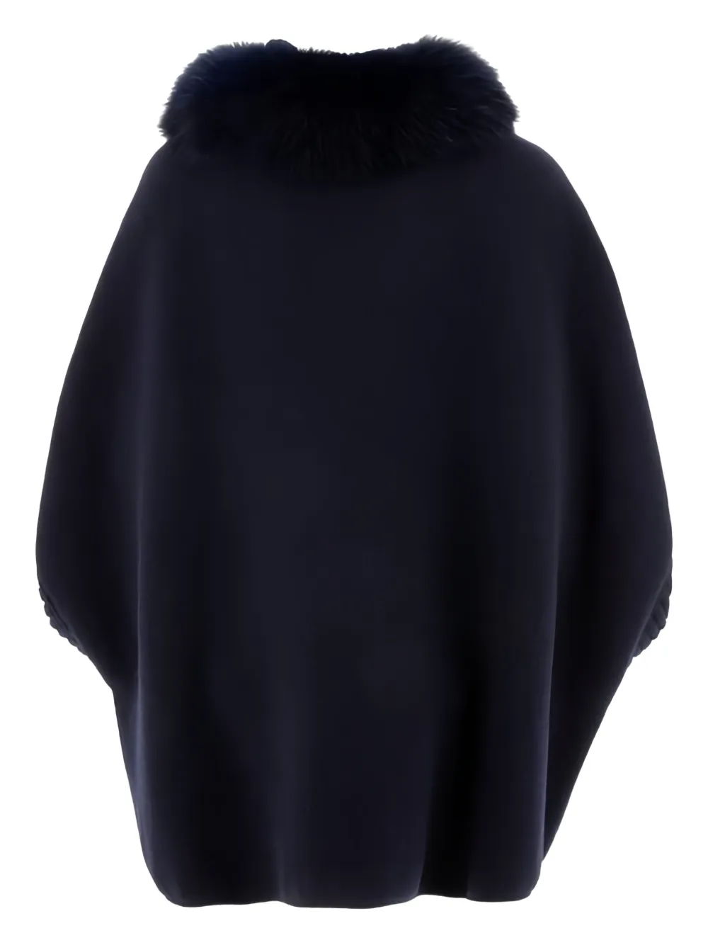 Giovi Wool And Cashmere Poncho Coats Blue In Blue