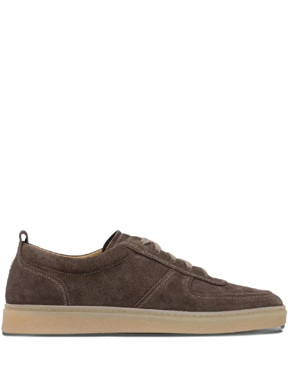 Henderson Baracco suede lace-up trainers Brown