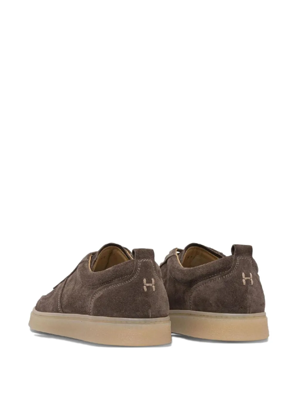 Henderson Baracco suede lace-up trainers Brown