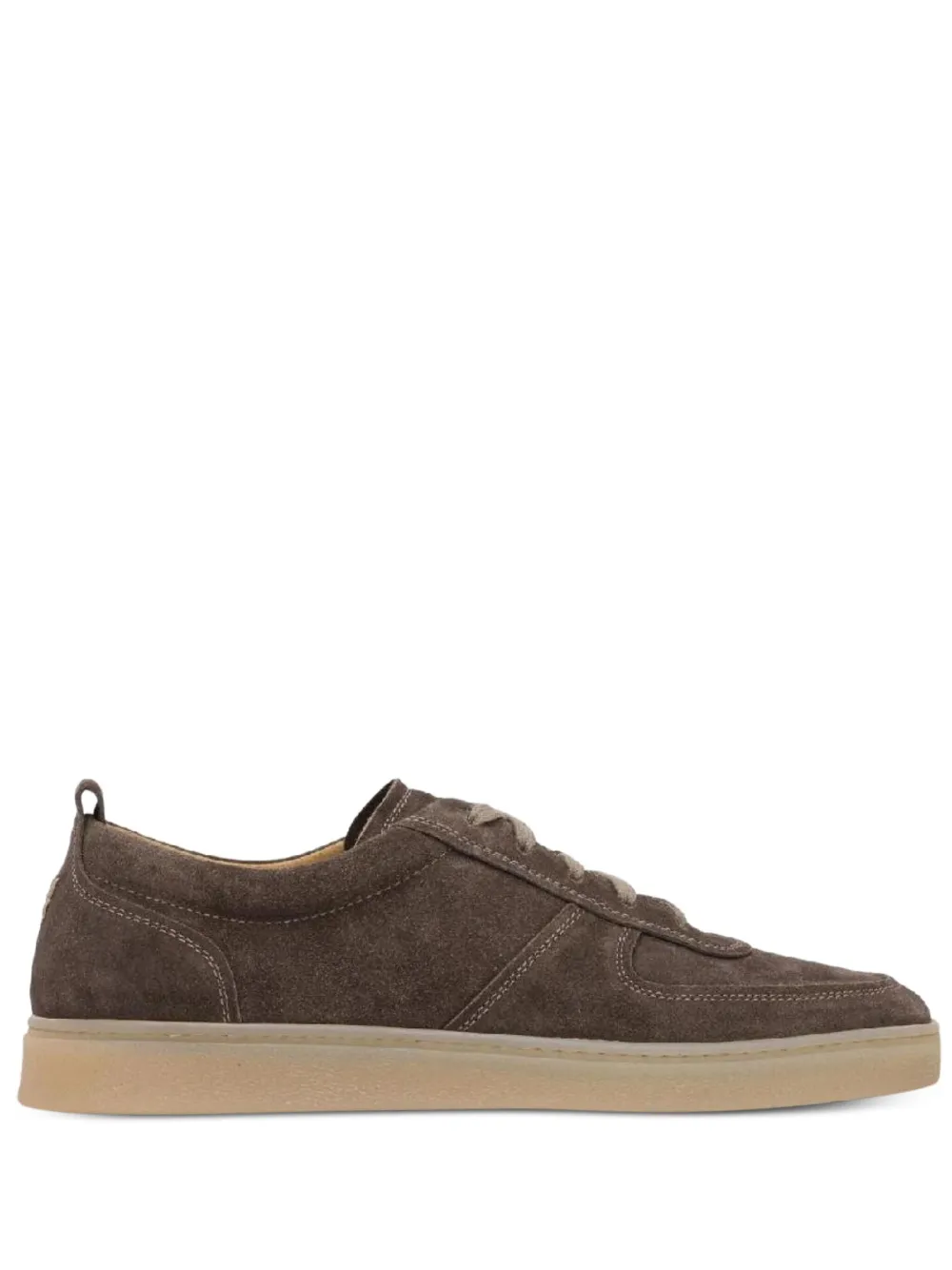 Henderson Baracco suede lace-up trainers Brown