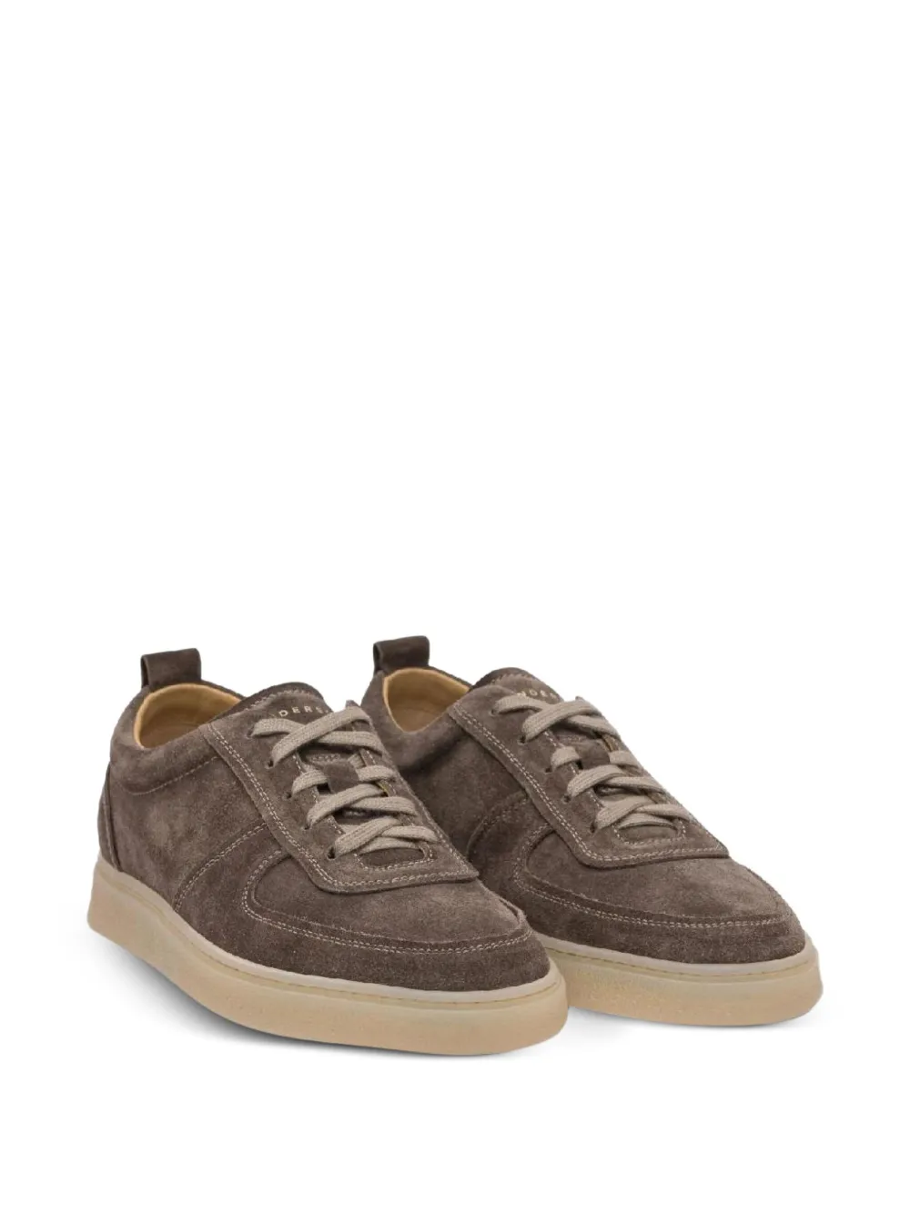 Henderson Baracco suede lace-up trainers Brown