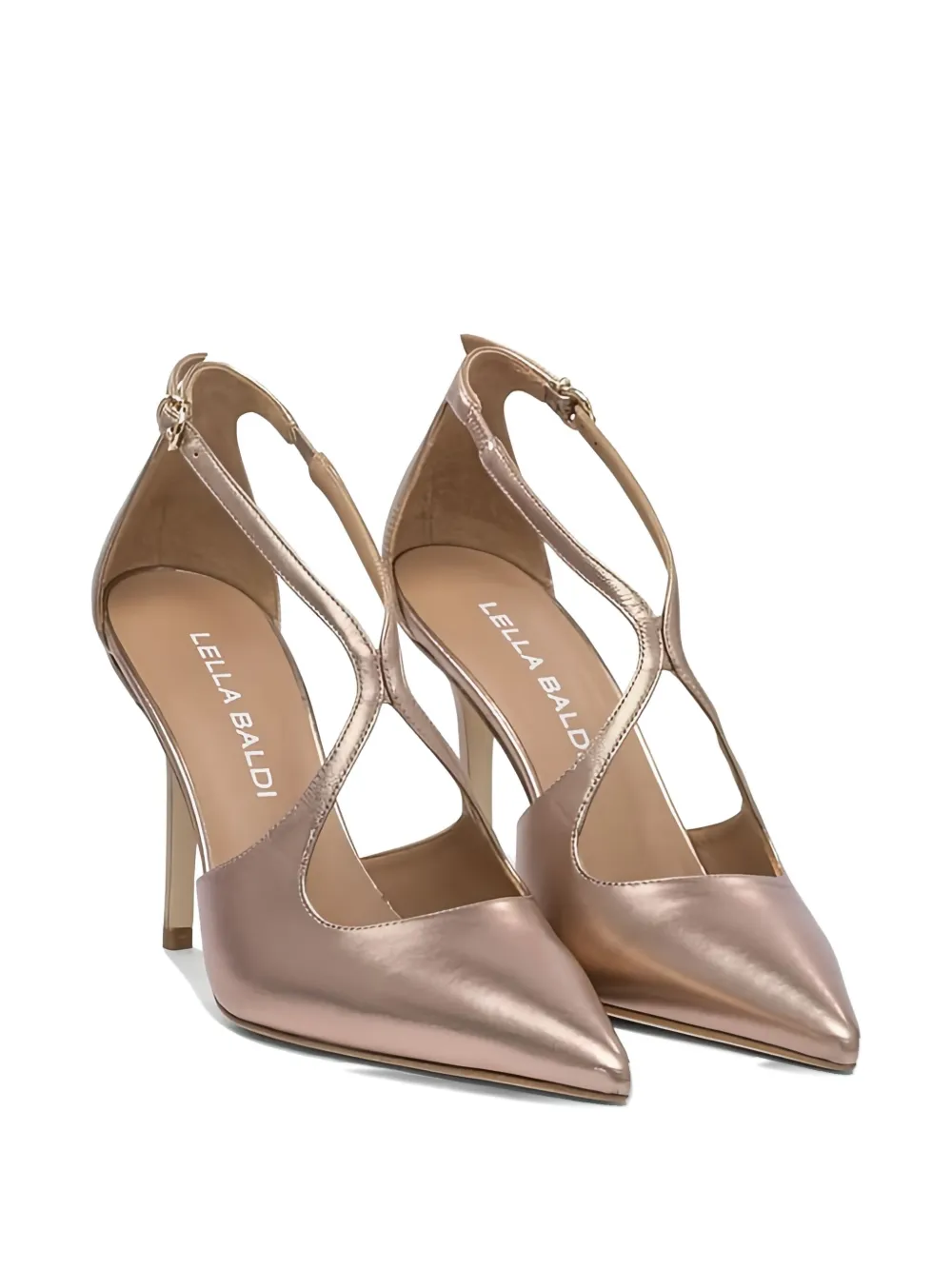 Lella Baldi 100mm Ankle-strap Pointed-toe Pumps