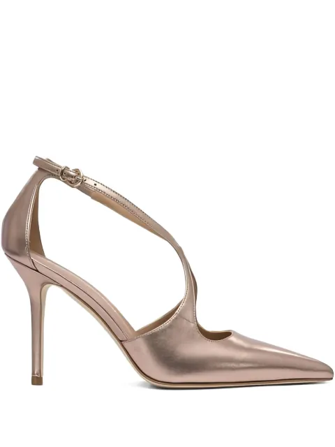 Lella Baldi 100mm ankle-strap pointed-toe pumps