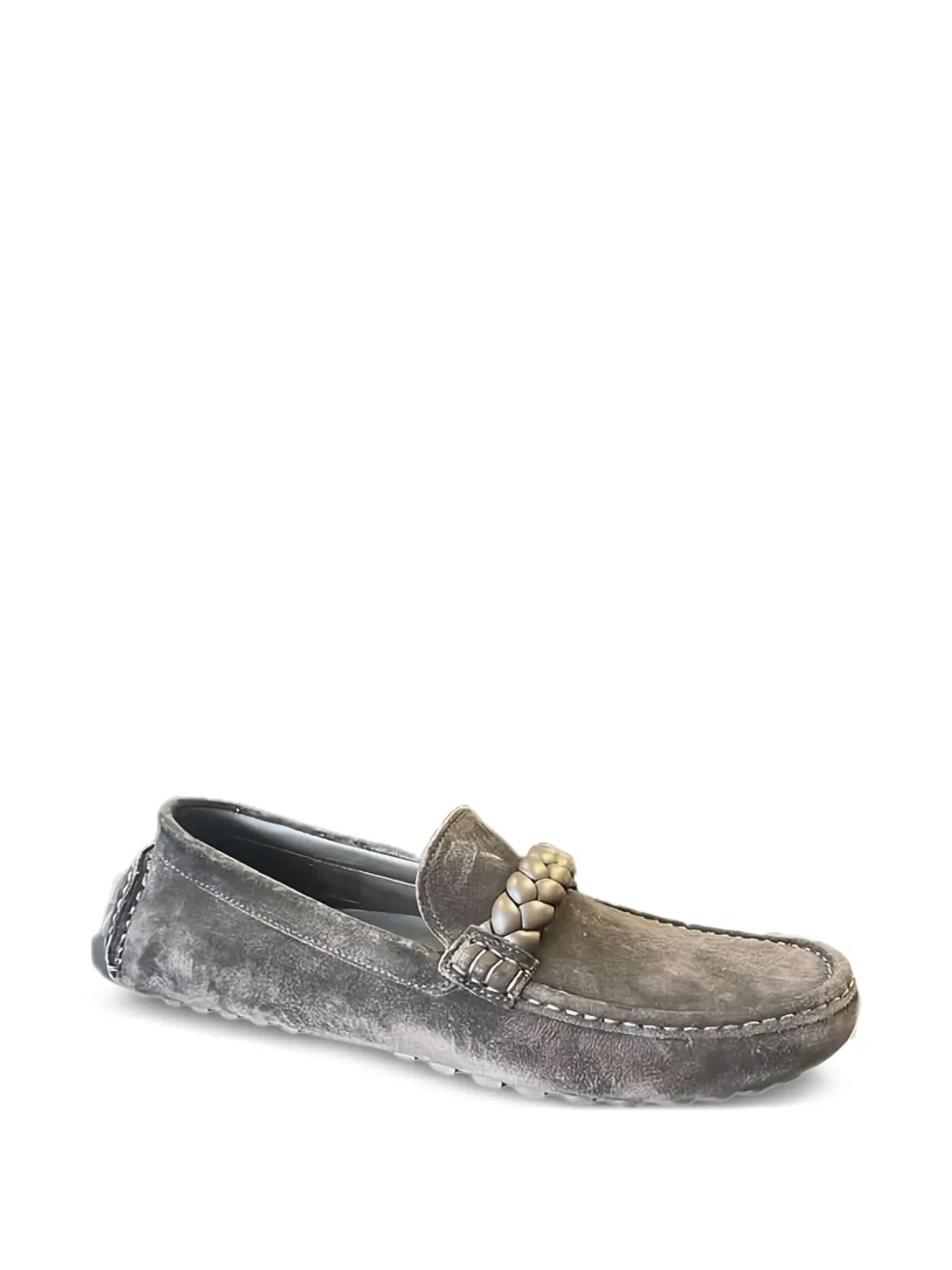Gianvito Rossi braided suede loafers Brown