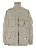 FENDI multi-pocket logo-plaque jacket - Neutrals