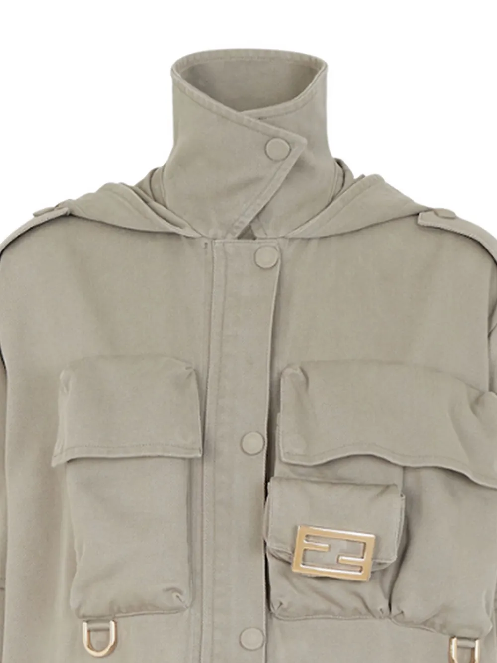 FENDI multi-pocket logo-plaque jacket | Oversized Jackets | Image 2