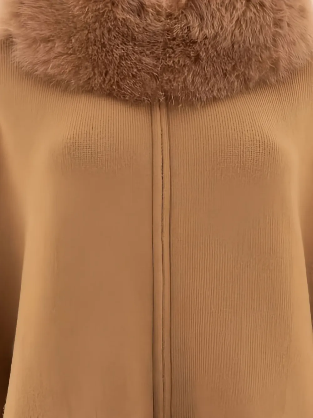GIOVI fur-collar coat Bruin