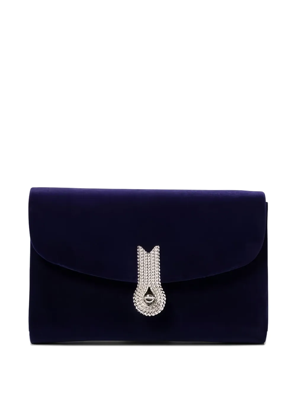 Amato Daniele Embellished-clasp Velvet Clutch Bag In Purple