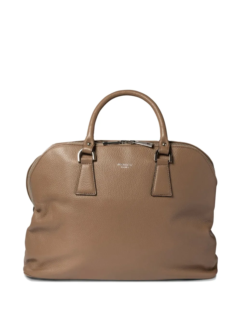 Avenue 67 Zip-top Leather Tote Bag In Brown