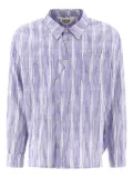 Brain Dead printed long-sleeve shirt - Blue