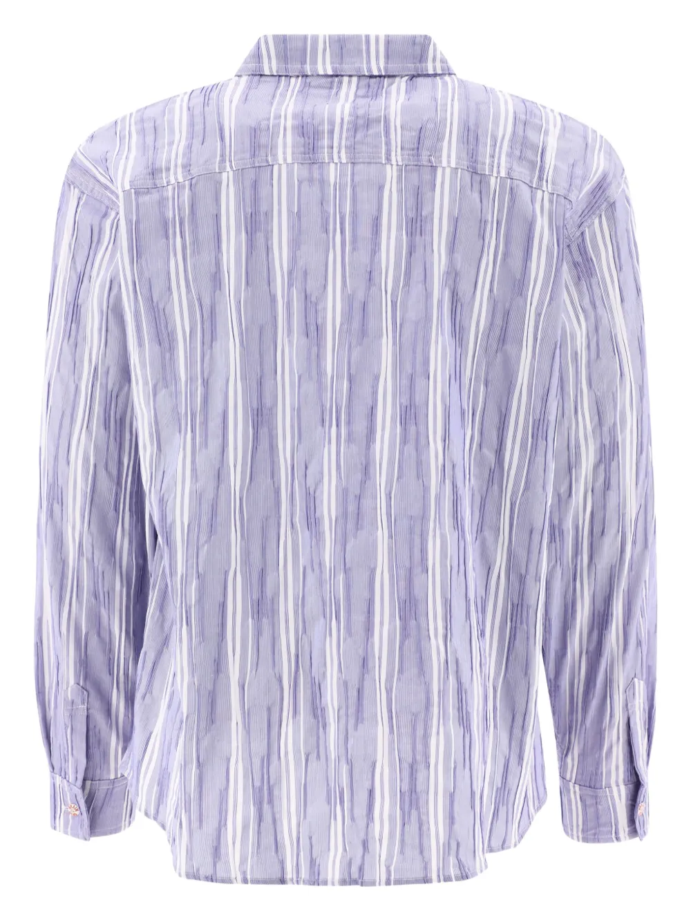 Brain Dead printed long-sleeve shirt - Blauw
