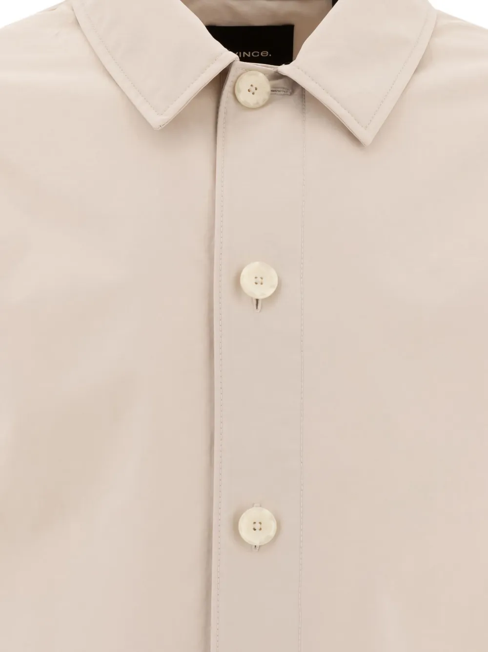 Vince button-front patch-pocket shirt jacket Beige