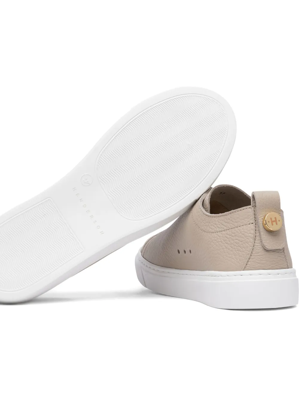 Henderson Baracco leather lace-up sneakers Neutrals