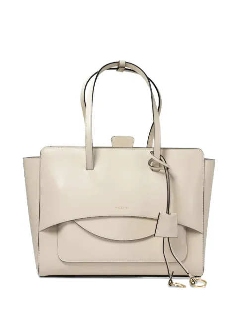 HIDESINS flap-pocket leather tote bag