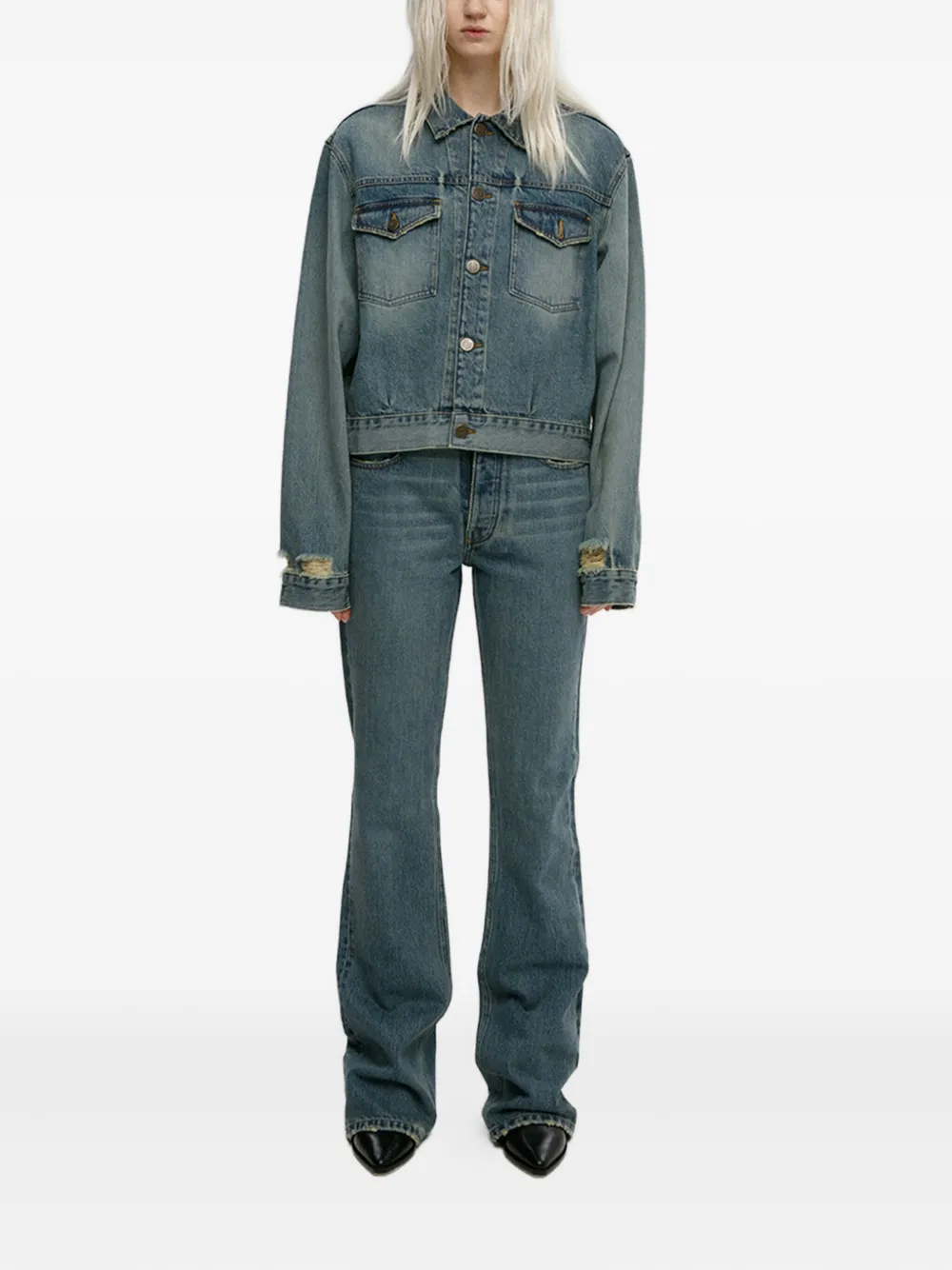Mainless distressed denim jacket | Denim Jackets | Image 2