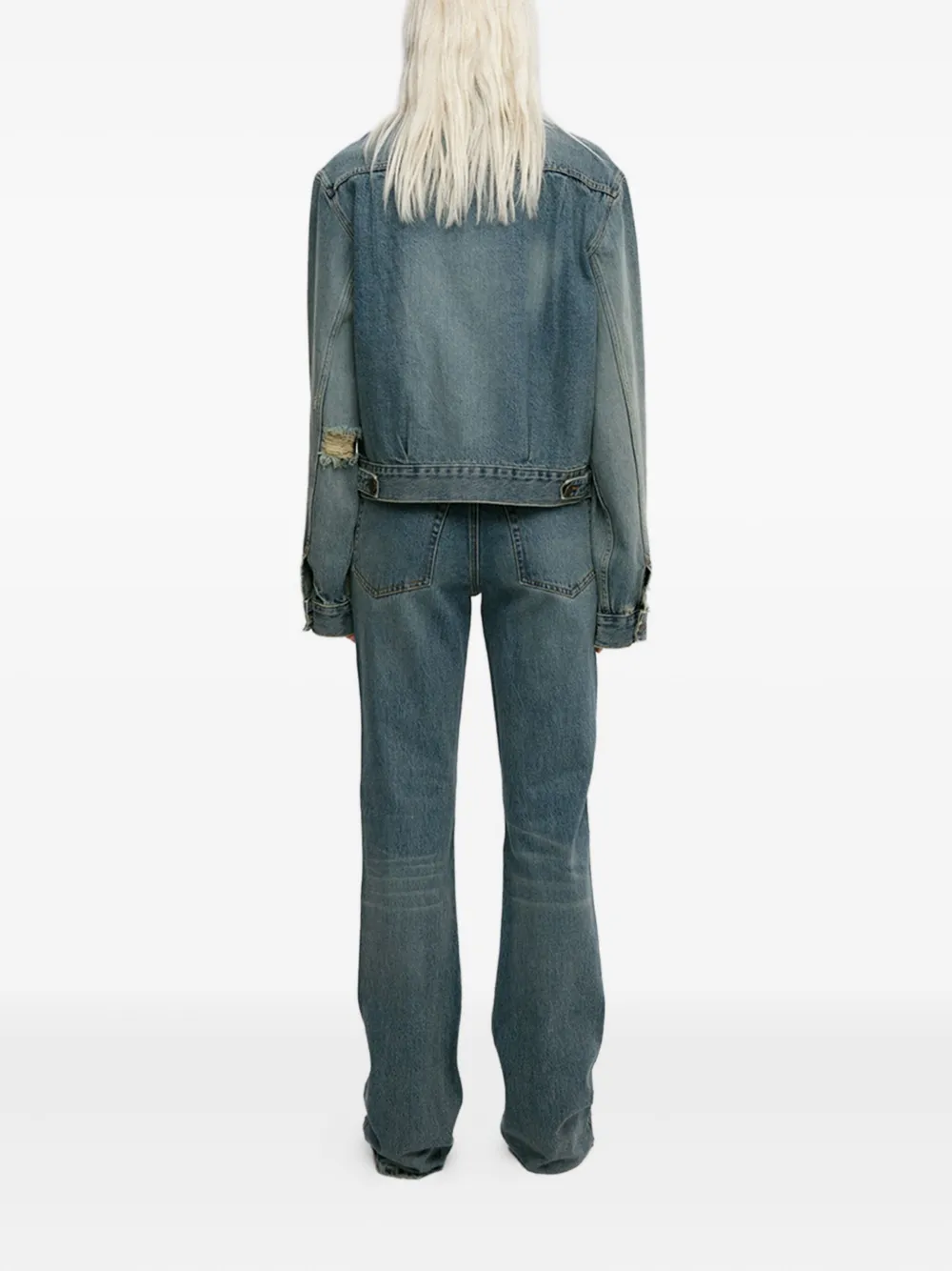 MAINLESS DISTRESSED DENIM JACKET
