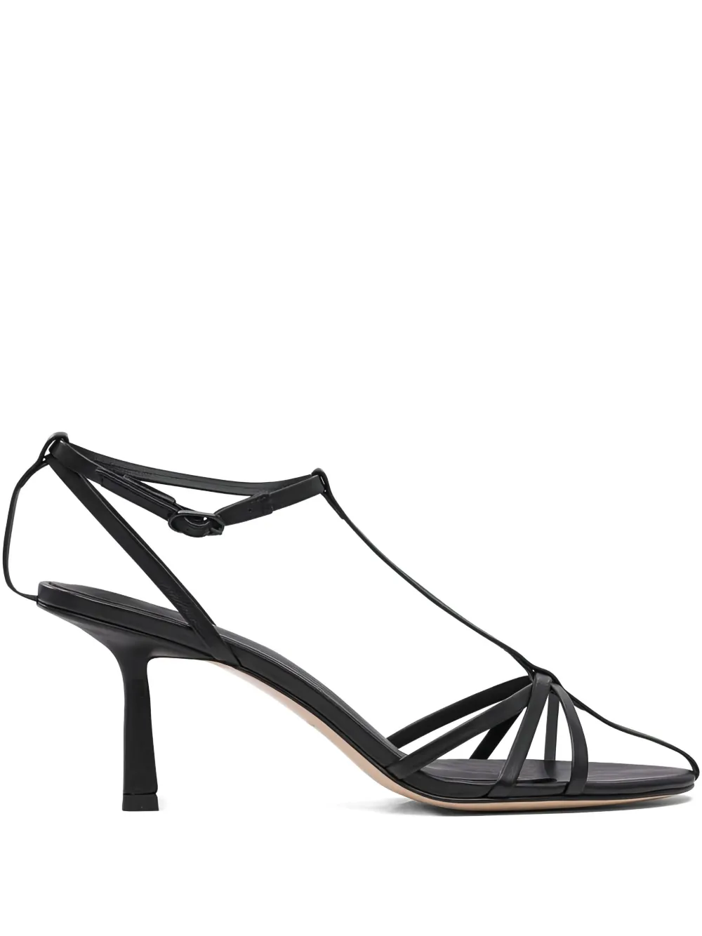 Studio Amelia 70 mm Aviary leren sandalen Zwart
