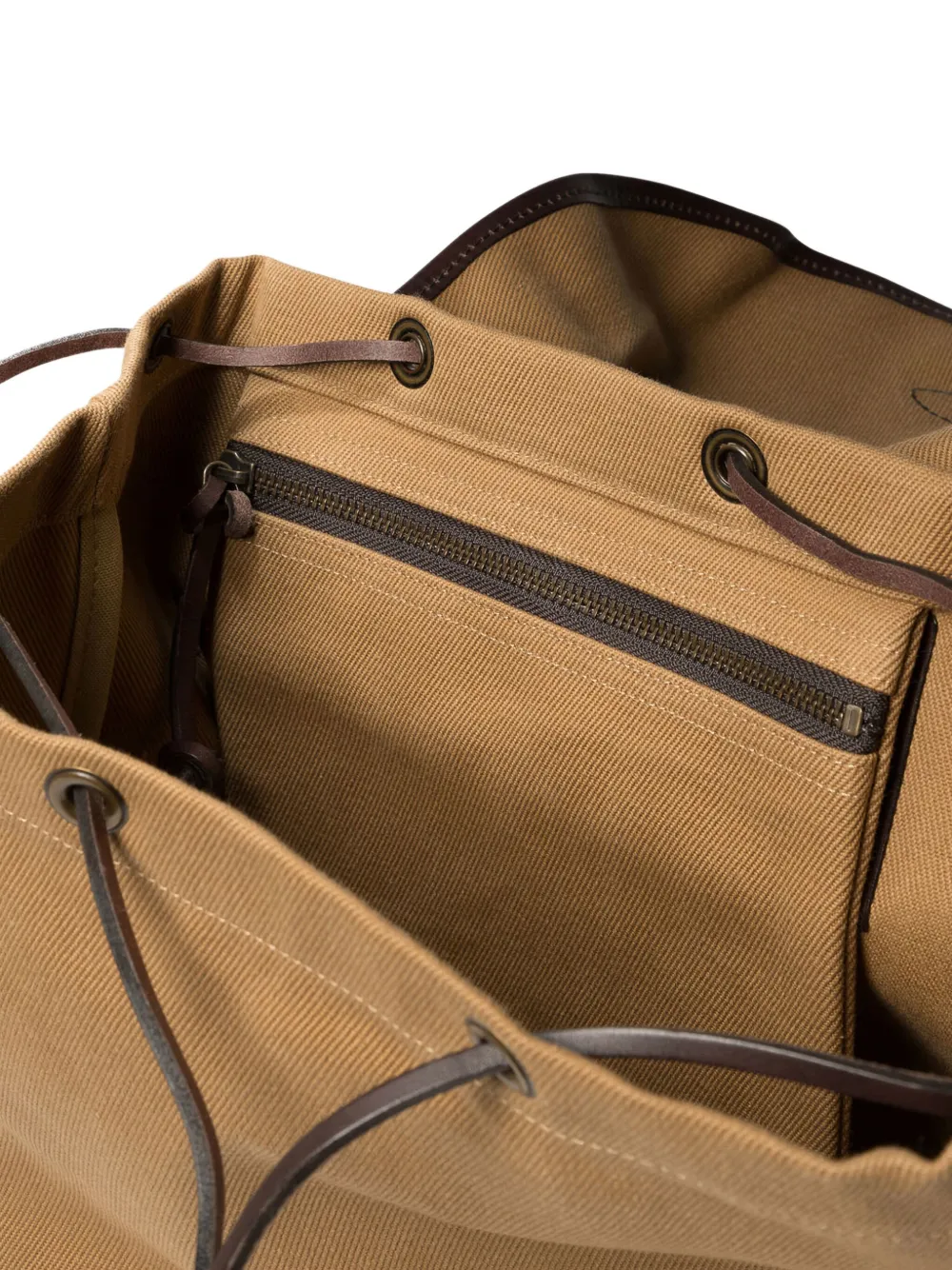 Filson Medium rugzak met leren afwerking Beige