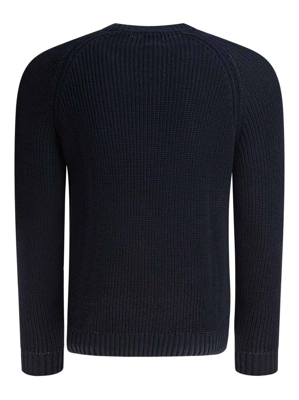 RAKKI Geribbelde sweater met ronde hals - Blauw