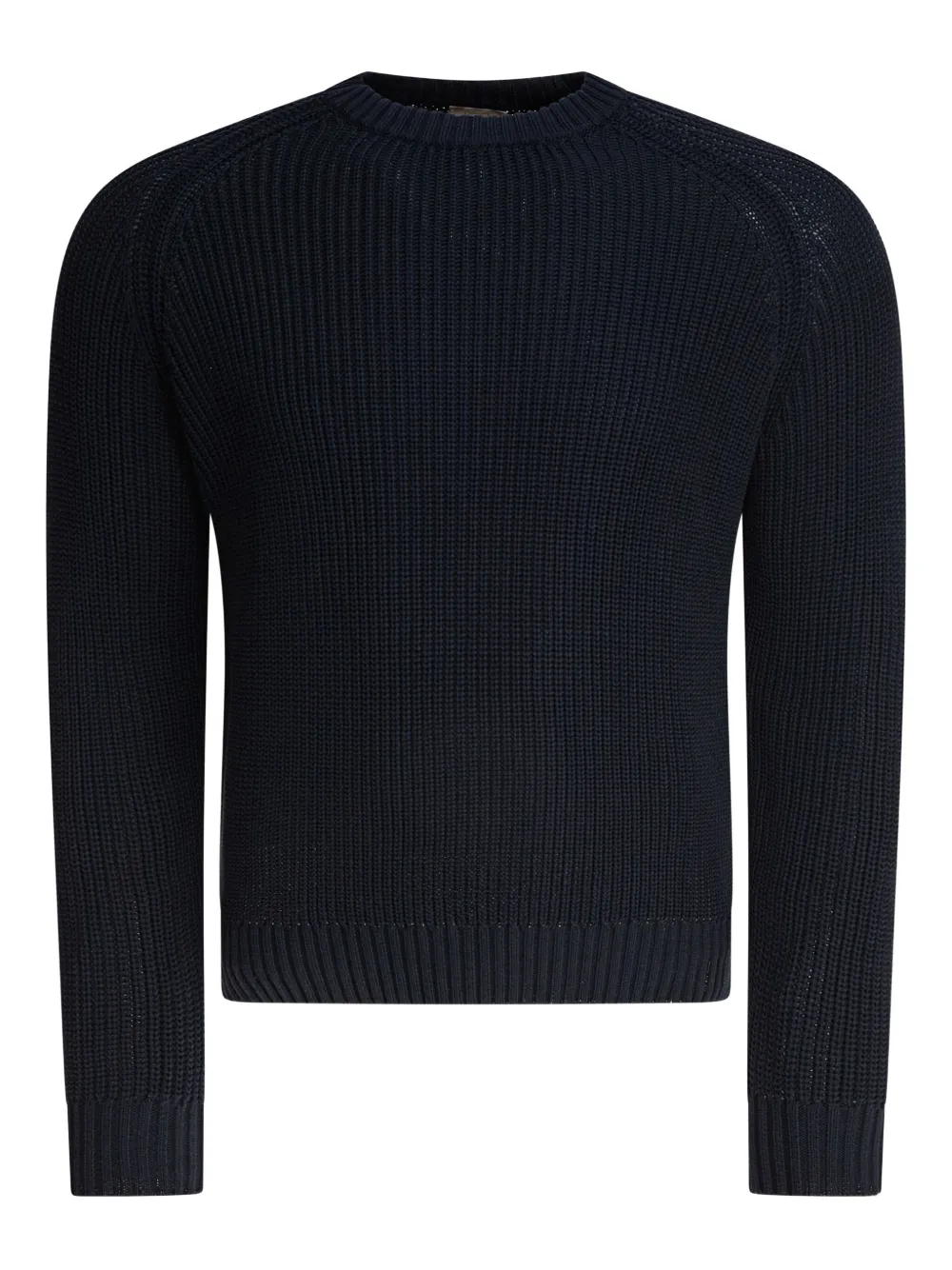 ribbed crew-neck sweater