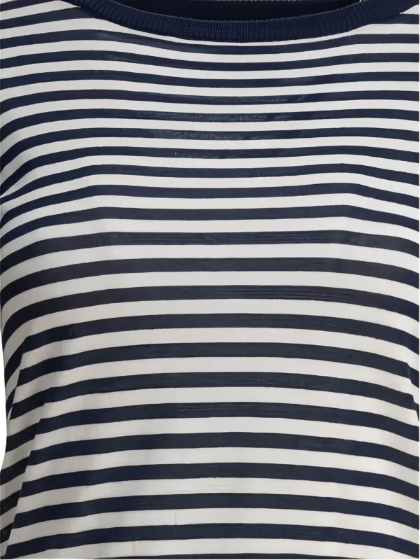 トップス raki RAKKI Striped Cotton T-shirt | Blue | FARFETCH IN
