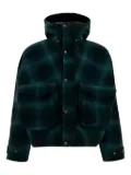 SOUTH2 WEST8 plaid wool hooded jacket - Blue