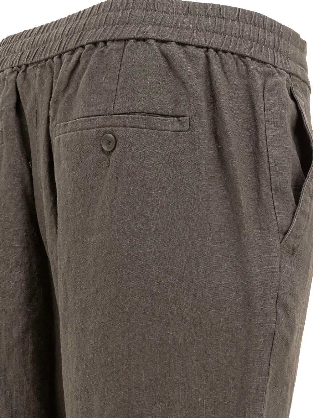 Vince drawstring-waistband hemp trousers Groen