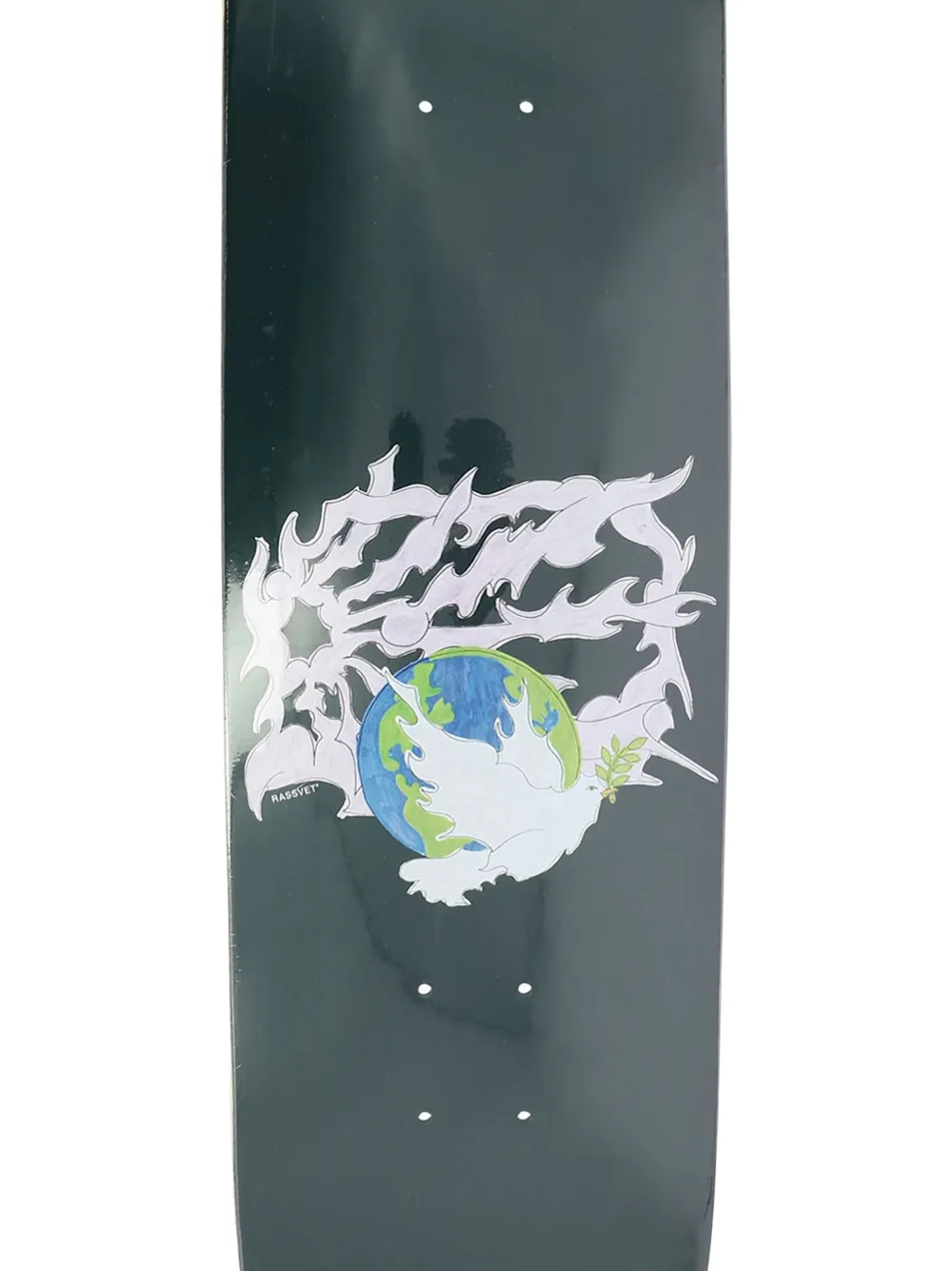 Rassvet Graphic-print Skateboard In Gray
